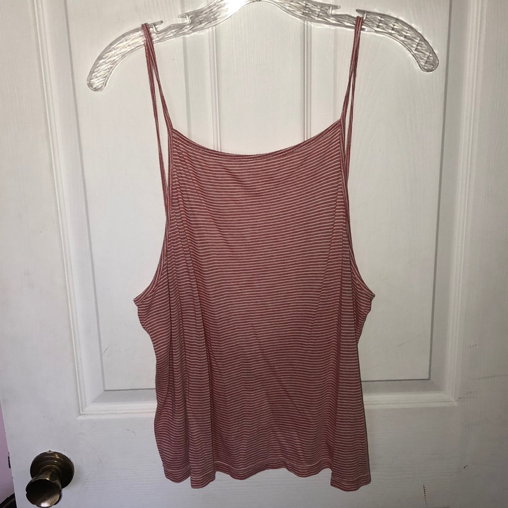 LF Red & White Striped Tank Top NWT